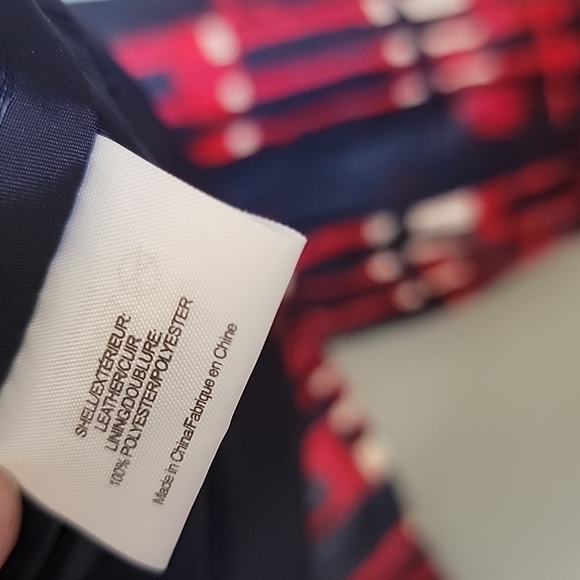 Tory Burch RARE allover painted plaid NWT Buttery Leather Crop jacket large - Picture 7 of 16